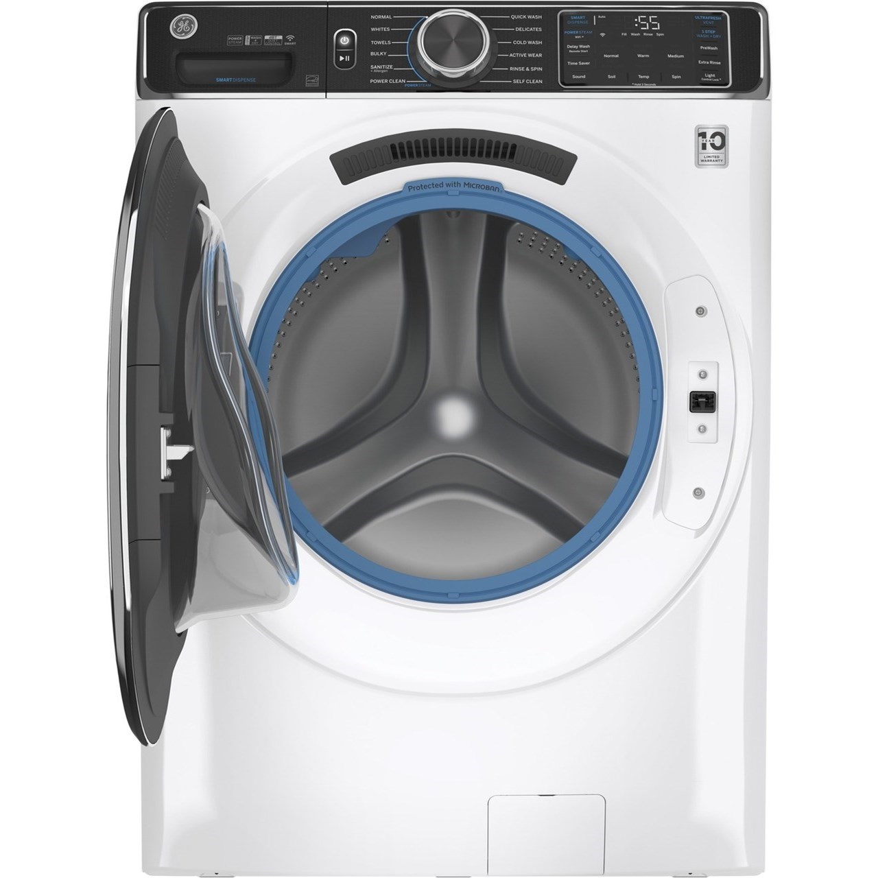 GE Appliances GE® 5.0 cu. ft. Capacity Smart Front Load ENERGY STAR® Steam Washer with